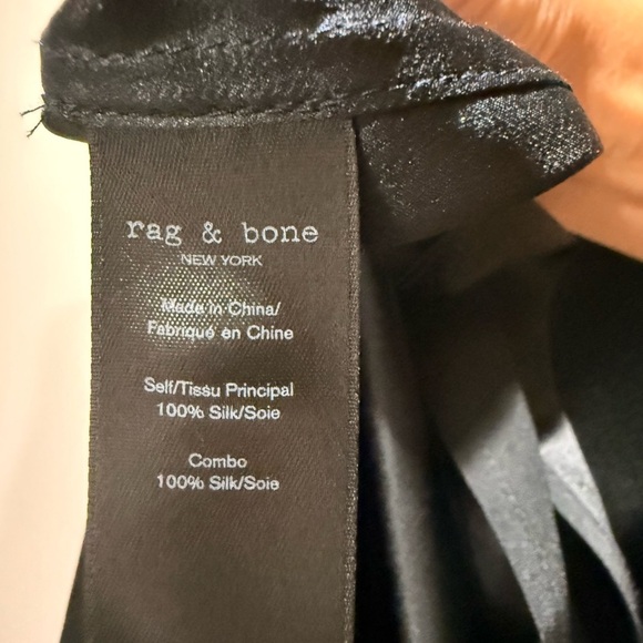 Rag & Bone Black Button Down Shirt with White Accents - Picture 5 of 6